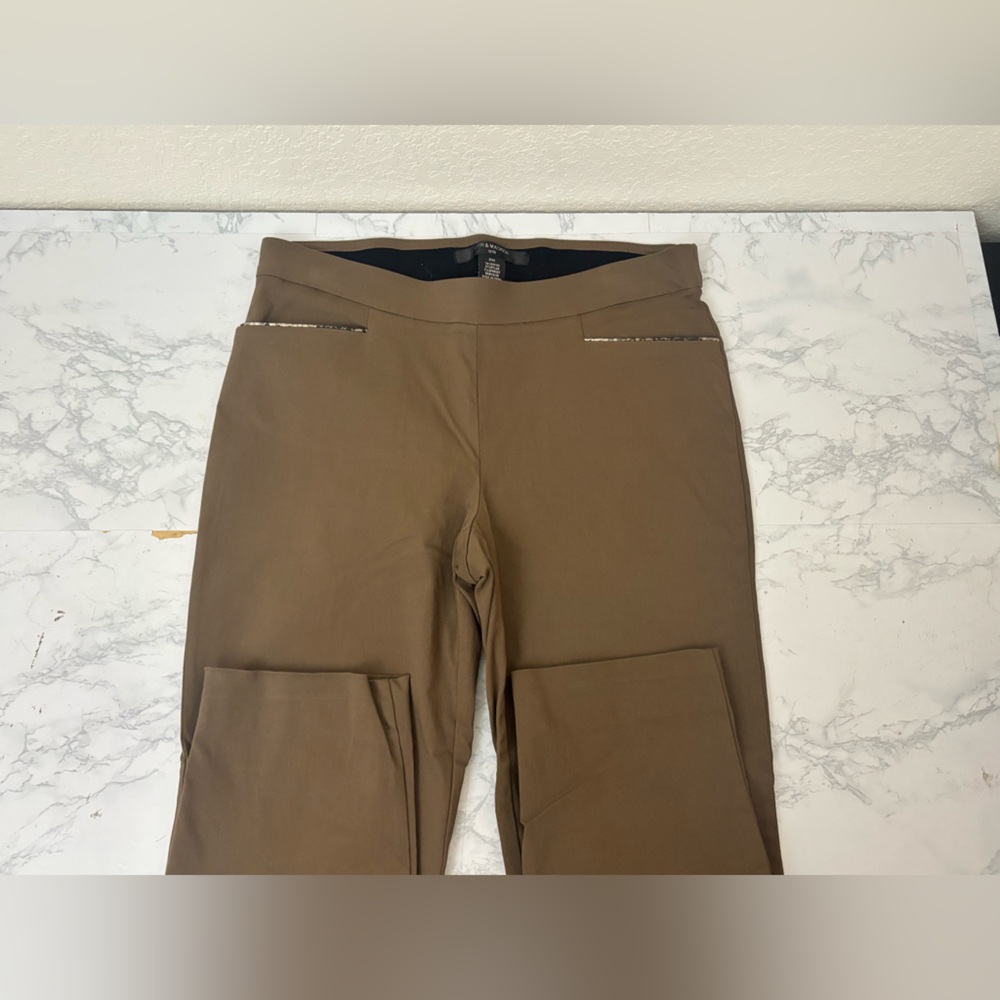 89th & Madison Brown Stretch Comfort Waist Trouser Pants Women's Sz PM Petite - Picture 3 of 5
